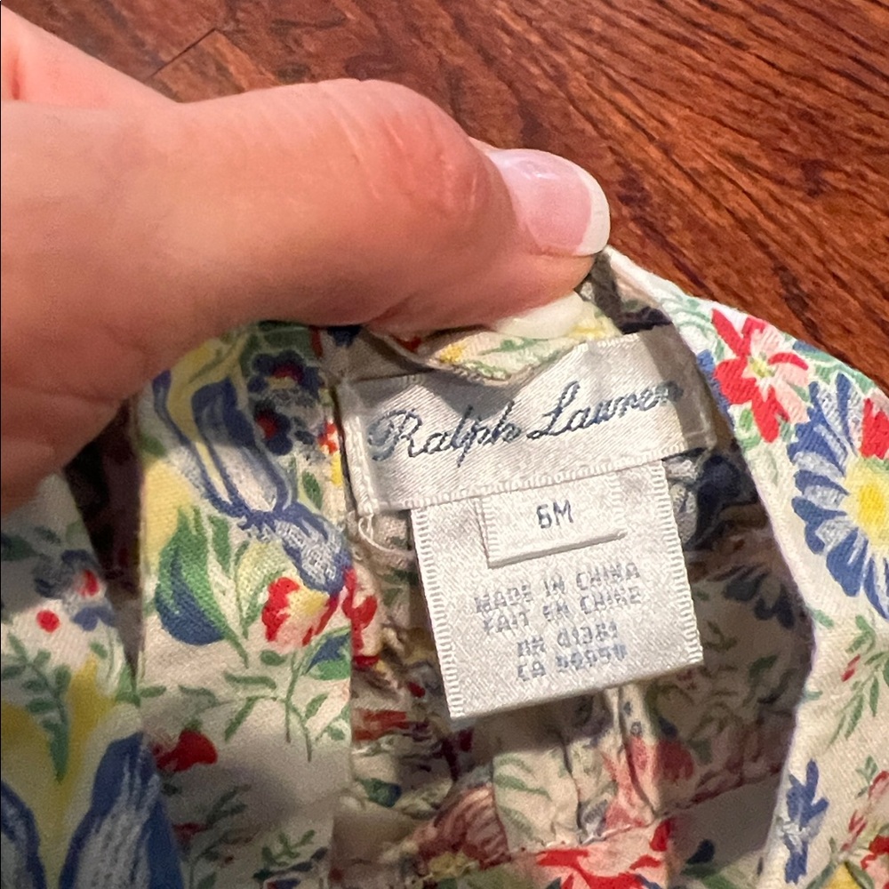 Baby Girl Ralph Lauren Floral Summer Dress Size 6 Months - Picture 9 of 10